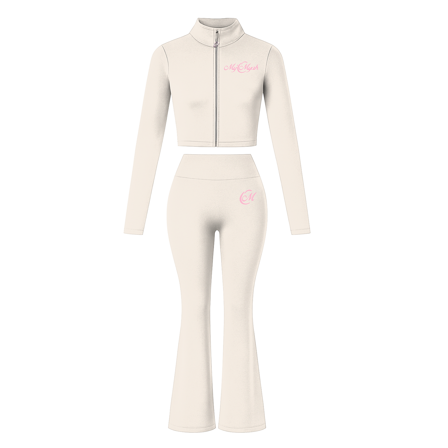 Cream Zip-Up Set